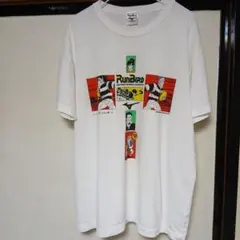90年代古着 RUNBIRD ラグビー漫画コラボ Tシャツ ホワイトのサムネイル