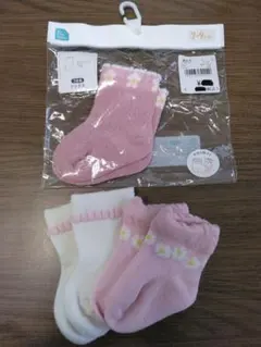 ベビー靴下 3足セット 7-9cm 西松屋