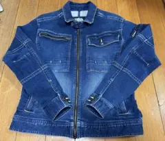 デニムジャケット 青 寅壱 TORA 作業服 M おしゃれ デニム 美品のサムネイル