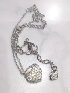 スワロフスキー社 リバーシブル ハート型 ネックレス