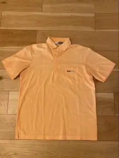 Black&White 半袖ポロシャツ　Mサイズ　オレンジ色