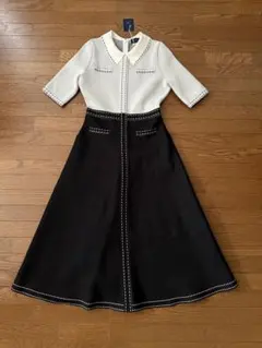 【新品未使用タグ付】M Maglie le cassettポロ衿ニットワンピースのサムネイル