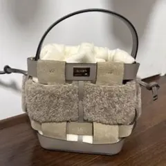 美品 J&M DAVIDSON ムートン スタッズ チャールストンjoy バッグ