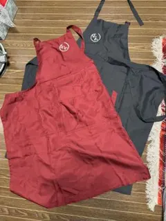 赤紺キャンバスエプロン 2枚セット