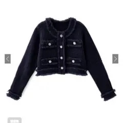 フリンジショート丈ニットカーディガン[dr482]