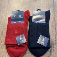 POLO RALPH LAUREN リブソックス 赤・紺