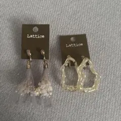 Lattice フラワー パール イヤリングのサムネイル
