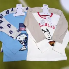 PEANUTSスヌーピーの長袖Tシャツ4枚セット　100cm