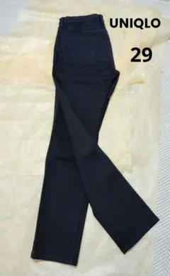 UNIQLO　ハイライズスキニーアンクルジーンズ　29 ブラック　美品レディース