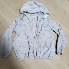 140㎝　ウィンドブレーカー 花柄フード付きジャケット