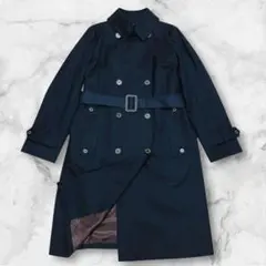 極美品 現行 マッキントッシュ トレンチコート 38L ロロピアーナ 紺