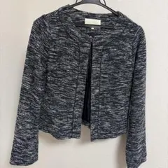 BEAMS ネイビー ノーカラージャケット