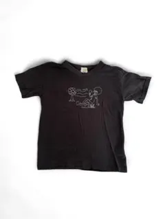 130サイズ Tシャツ 黒 前面イラスト