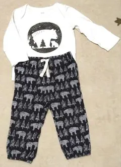 GAP baby 長袖ロンパースセットアップ 80cm くま