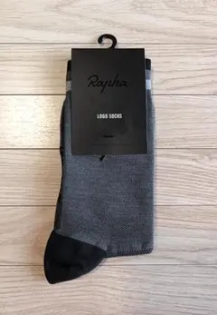 新品 Rapha ロゴ ソックス S グレー / ラファ サイクルソックスのサムネイル