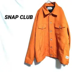 4447K スナップクラブ オーバーサイズ ワークジャケット オレンジ M 長袖