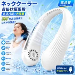 ネッククーラー 首掛け扇風機 羽なし 大風量 3段階風量調節 静音 ハンズフリーのサムネイル