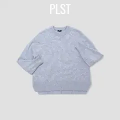 PLST エクストラファインメリノウールミドルゲージクルーネックセーター ニット