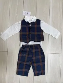 g*i様 ベビー用スーツ 80cm 3点セット　蝶ネクタイ付き