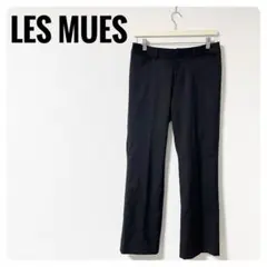【美品】LES MUES レミュー ビジネスパンツM AOKI 黒ブラック 毛