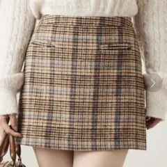 ナイスクラップ ワン　アフター　アナザー シャギーチェックミニスカート