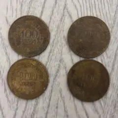 100ペソ硬貨 4枚セット 花のデザイン？