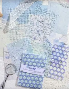 【C】コラージュ素材　素材紙　デコレーション　ロマンチック　おすそ分け　15枚