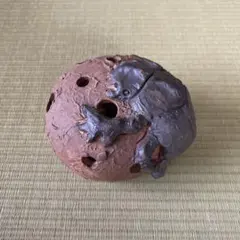 フンコロガシ　置物　ランプシェード　陶器製　作家