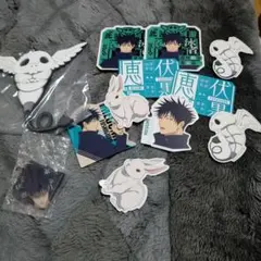 一番くじ 呪術廻戦 K賞 M賞 N賞 伏黒恵 アクリルチャー ステッカー コガネ