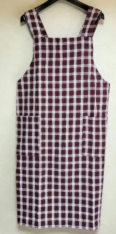 チェック柄エプロン