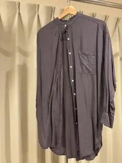 チャコールグレーのロングシャツ Lサイズ