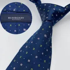美品 BURBERRY LONDON ネクタイ シルク100% ホースロゴ 総柄