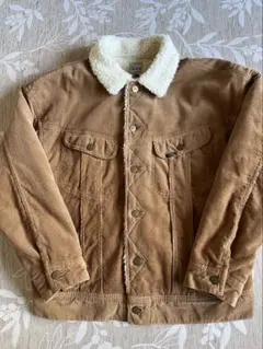 Lee コーデュロイ ボア襟ジャケット ブラウン サイズレディースM