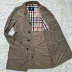 【極美品/LL】バーバリーロンドン ステンカラーコート メガノバチェック ノバ