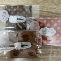 ハートとお花のモチーフが可愛い♡お子さんも使えるヘアピン3個セット 181