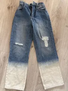 SHEIN グラデーションダメージデニムパンツ 9Y