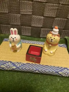 デコレ コンコンブル お正月 置物 3点セット
