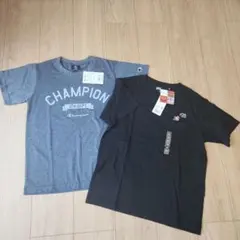 Champion グレーTシャツ & UT スーパーマリオTシャツセット
