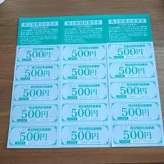 AFC 株主優待お食事券15000円分（500円×30枚）最新のサムネイル