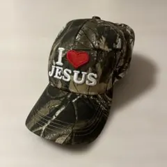 【新品】I LOVE JESUS キャップ　リアルツリー柄　迷彩　刺繍　y2k