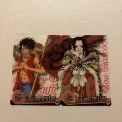 ワンピース　森永　ウエハース　カード　ルフィ ハンコックセット