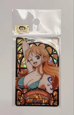 ワンピース バースデー ナミ ステンドグラス風ホログラムプレート 麦わらストアのサムネイル