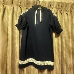 パーカー ひざ丈ワンピース