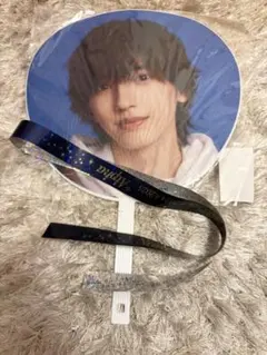 道枝駿佑　なにわ男子　うちわ　ソウルコン　銀テープ付