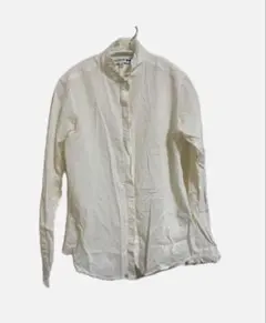 【ユニクロ】 ブラウス フリフリ ワイシャツ アイボリーシャツ M