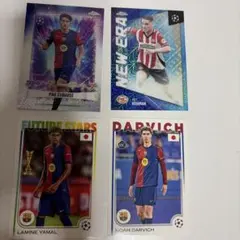 Topps Chrome 축구 카드 4장 세트