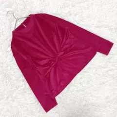 美品 UNTITLED アンタイトル (2) バンドカラー長袖カットソー 涙開き