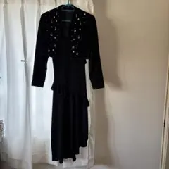 黒ドレス・ビーズジャケットセット
