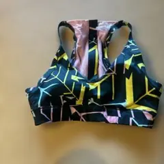 PUMA スポーツブラ Lサイズ 黒/ピンク/黄色