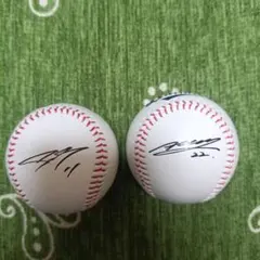 オリックス・バファローズ九里亜蓮　山下舜平大 プリントサインボール 2個セット